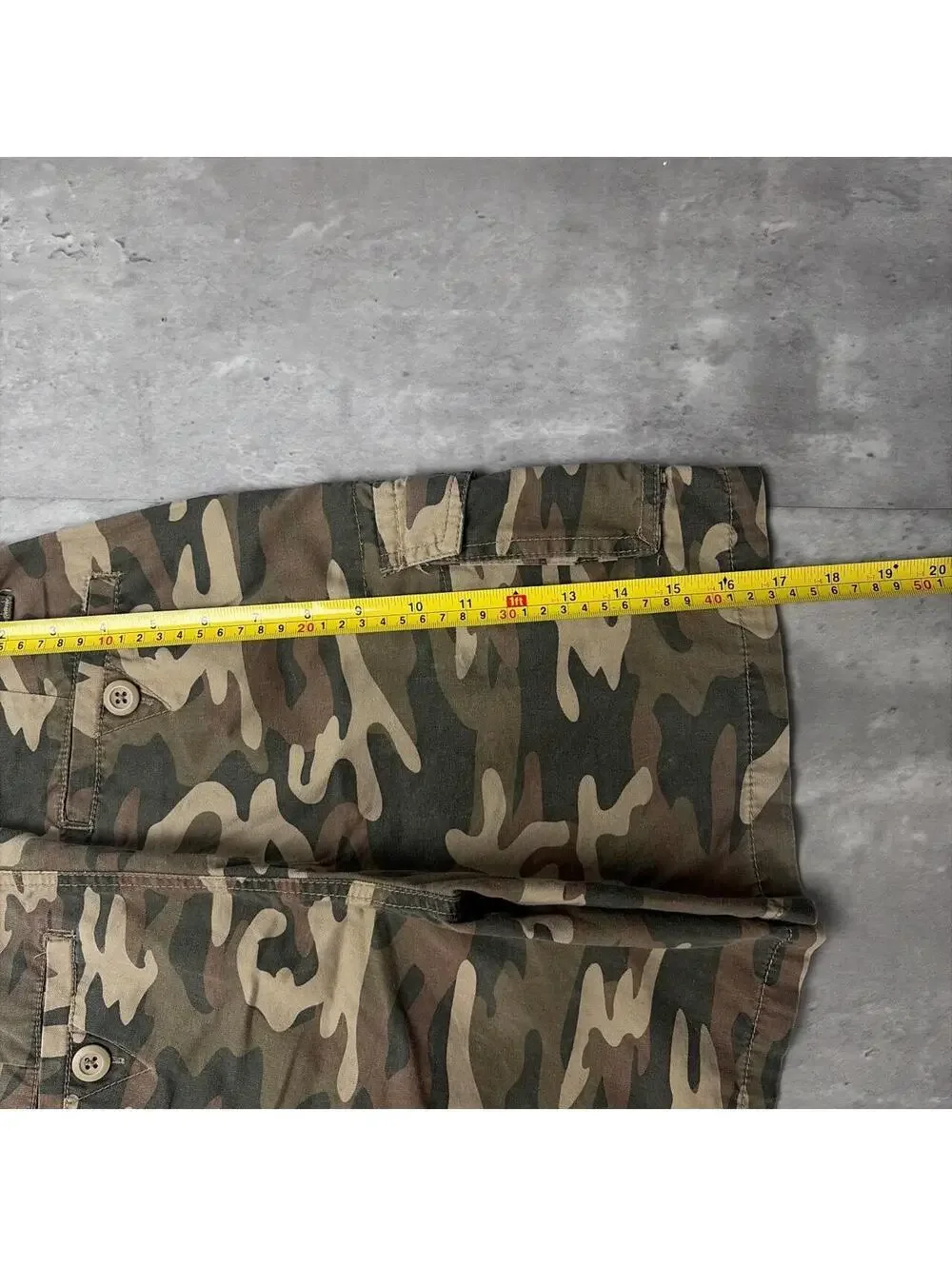Y2K Camo Ring Of Fire Grunge Baggy Cargo Skater Shorts